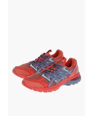 Asics Mesh Us4-Gel-Terrain Low Top Trainers With Contrasting Detai - Red