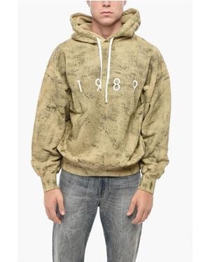 1989 STUDIO Brushed Cotton Hoodie With Embossed Logo - Multicolour