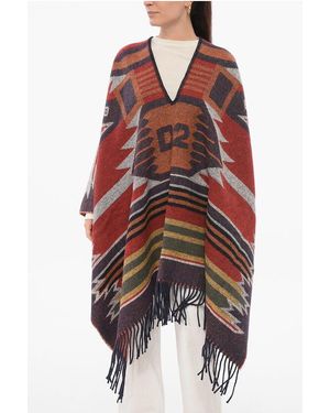 DSquared² Oversezed Poncho - Red