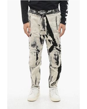 Balmain Acid-Wash Effect Biker Jeans With Ankle Zip 16Cm - Multicolour
