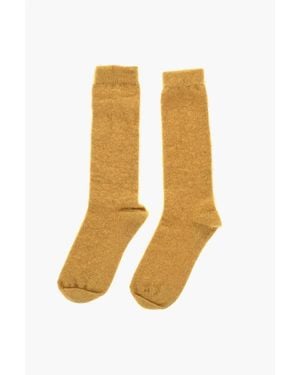 DSquared² Solid Colour Wool Blend Socks - Metallic