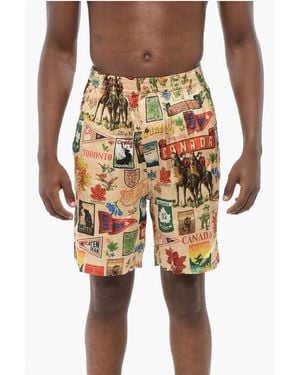 DSquared² Patterned Silk Blend Pijama Shorts - Multicolour
