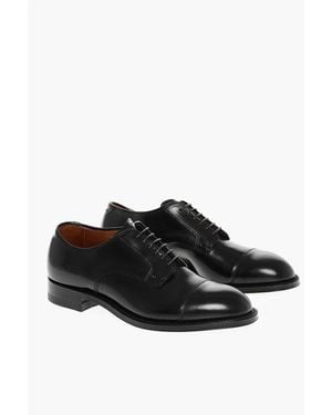 Alden Brushed Leather Derby Shoes - Black