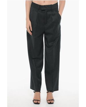 Eudon Choi Double-Pleat Wool And Cashmere Trousers - Black