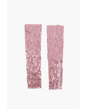 DSquared² Solid Colour Sequined Muffs - Pink