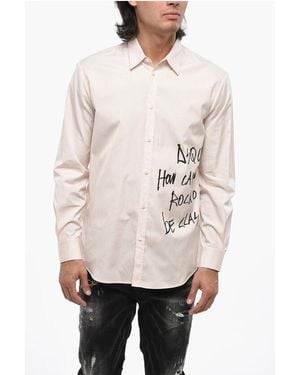 DSquared² Cotton How Can You Rock Shirt With Print - Natural