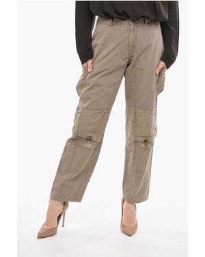 John Elliott Solid-Color Cargo Trousers With Hidden Button Closure - Multicolour