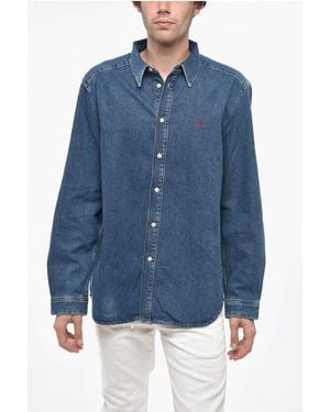 DIESEL Tag Denim D-Simply Shirt - Blue