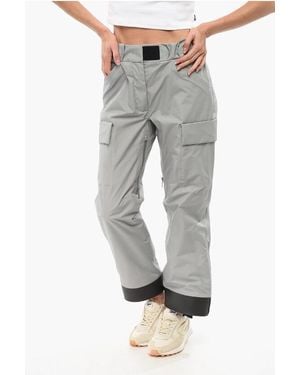 Prada Goretex Tech Trousers With Logoed Hems - Grey