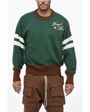 KENZO Embroidered Crew Neck Jumper - Green