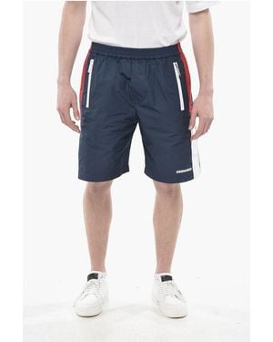 DSquared² Color-Block Shorts With Elastic Waist - Blue