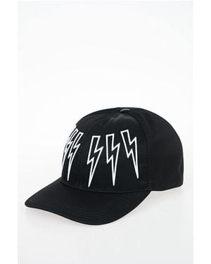 Neil Barrett Fairisle Thunderbolt Hat - Black