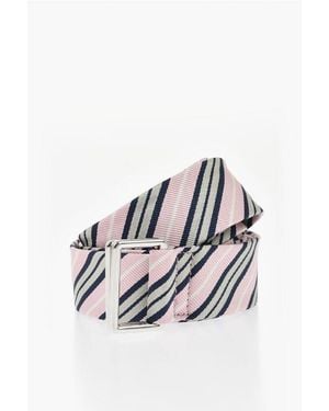 DSquared² Striped Fabric Belt 35Mm - White