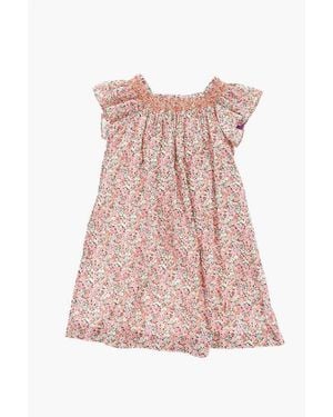Bonpoint Floral Patterned Flared Dress - Pink
