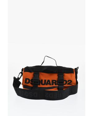 DSquared² Two-Tone Crossbody Bag With Printed Logo - White