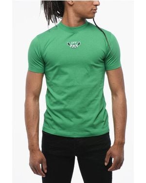 Off-White c/o Virgil Abloh Slim-Fit Bandana Embroidered T-Shirt - Green