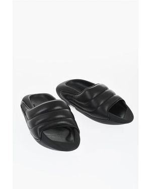 Balmain Quilted Leather B-It Sandals With Chunky Sole - Black