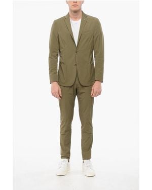 Corneliani Cc Collection Unlined Reset Stretch Nylon Suit - Green