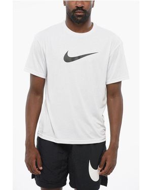 Nike Swim Dri-Fit Hydrogu Crew-Neck T-Shirt With Contrasting Mono - White