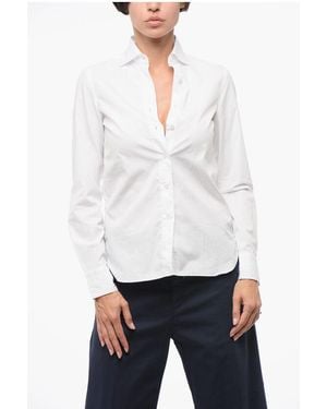 Finamore 1925 Standard Collar Popeline Shirt - White