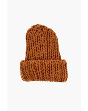 DSquared² Solid Colour Braided Beanie - Brown