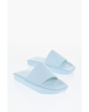Y-3 Adidas Solid Colour Rubber Water Slides - Blue