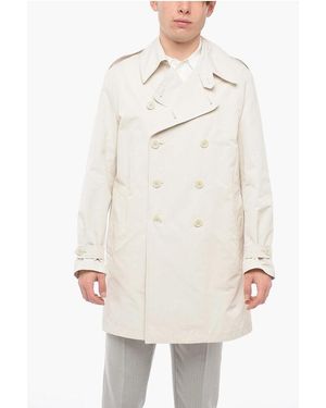 Aspesi Cotton Blend Titanio Unlined Trench Coat - White