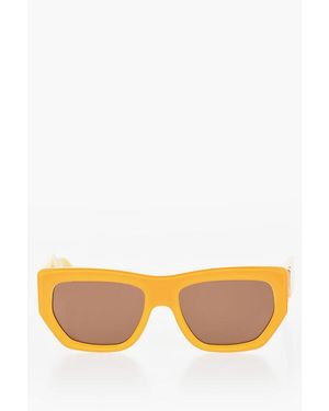 Emmanuelle Khanh Oversized Silencio Sunglasses With Embossed Monogram - Orange