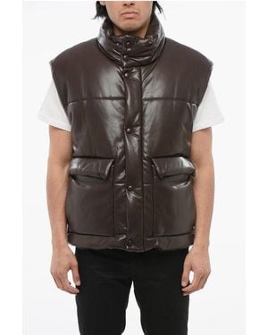 Nanushka Leather Quilted Vest - Black