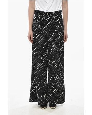 Marni Flocked Cotton 5-Pocket Trousers Crayon - Black