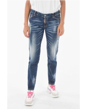 DSquared² Regular Waist Skinny Fit Jeans - Blue