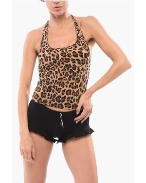 DSquared² Animal Patterned Pijama Top - Black