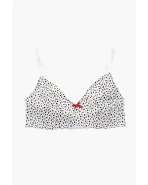 DSquared² Stretch Cotton Bra With Floral Pattern - Multicolour