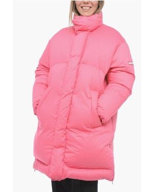 Ambush Nylon Oversized Down Jacket With Flush Pockets - Pink