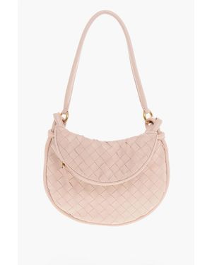 Bottega Veneta Woven Leather Shoulder Bag - Pink
