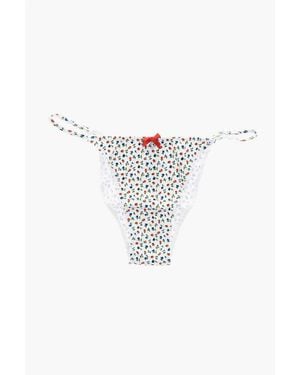 DSquared² Floral Patterned Stretch Cotton Briefs - White