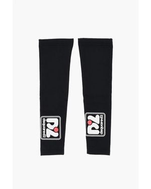 DSquared² Logo Printed Solid Colour Muffs - Black