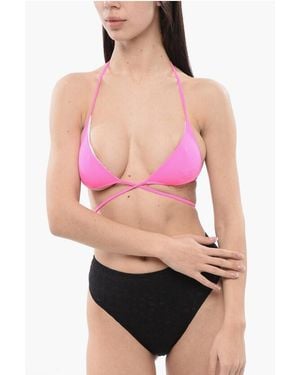 DSquared² Braided Triangle Bikini Top - Pink