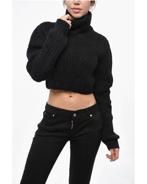 DSquared² Cropped Fit Turtleneck Jumper - Black