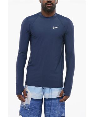 Nike Swim Long Sleeve Technical Fabric T-Shirt - Blue