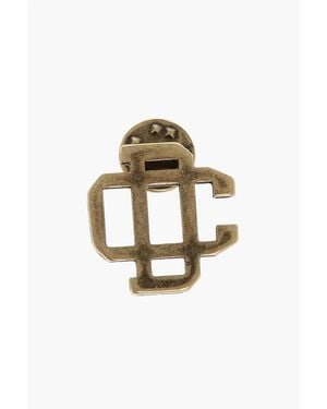 DSquared² Golden-Effect Monogram Brooch - Metallic