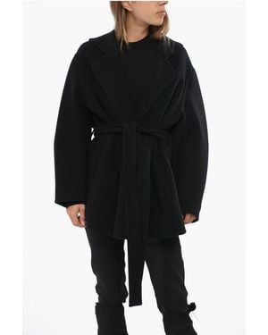 Chloé Wool And Cashemere Coat With Belt - Black