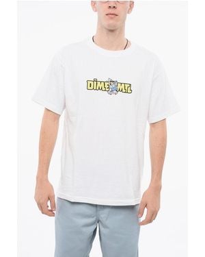 Dime Cotton Crew-Neck T-Shirt With Print - White