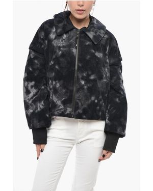 Y-3 Flocced Nylon Padded Cropped-Fit Jacket - Black