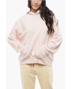 New Balance Oversized Hoodie With Patch Pocket - Natural