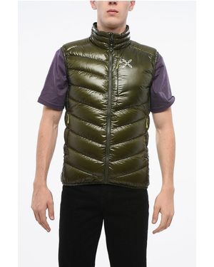 Montura Sleeveless Rip Stop Checked Helios Lightweight Down Jacket - Green