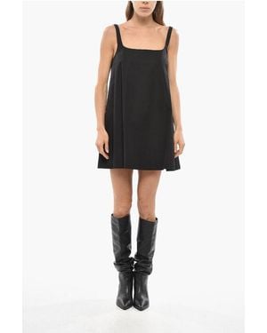 Wardrobe NYC Bare Back Flared Minidress - Black