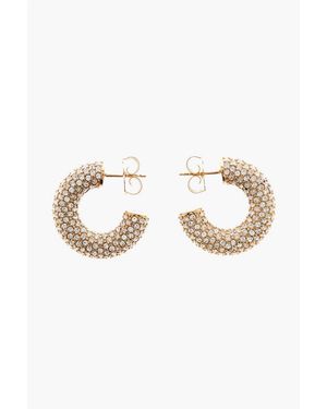 AMINA MUADDI Hoop Earrings Cameron - White
