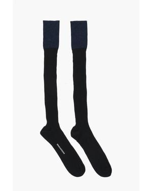 DSquared² Ribbed Long Socks With Lurex Detail - Blue