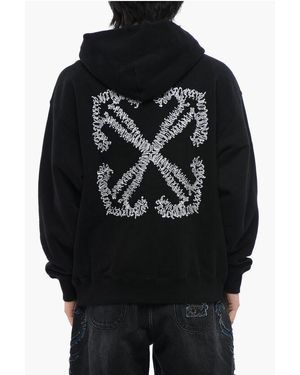 Off-White c/o Virgil Abloh Brush Arrow Logo Hoodie in Black for